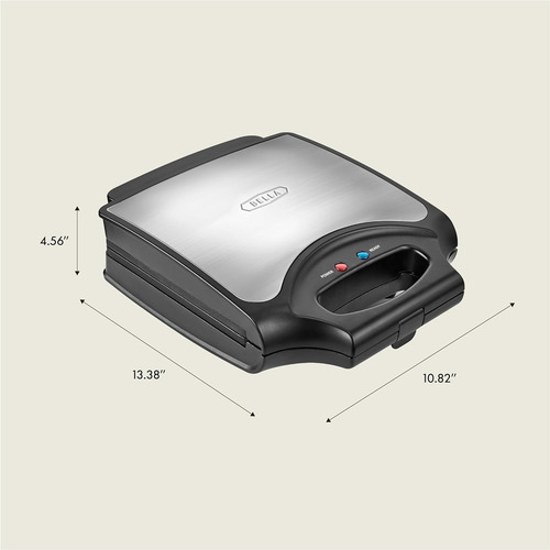 Máquina Para Hacer Gofres Belga Antiadherente Bella 4 Slice,