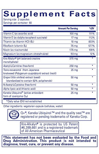 Suplemento Dietético Pure Encapsulations Mitochondria-atp 12