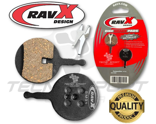 Imagen 2 de 10 de Pastilla Freno Ravx Mod Avid Bb5 Mecánico.semi-metal Bicicle