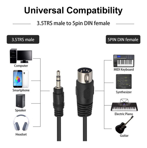Cable Adaptador De Audio Con Conector Estéreo De 3,5 Mm A Co