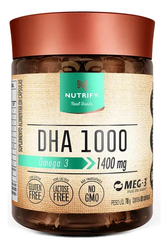 Ômega 3 DHA 1000 Nutrify 60 Cápsulas