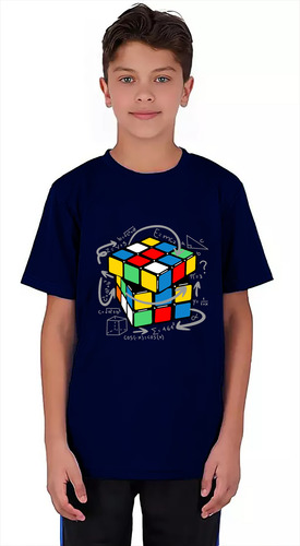 Polera Cubo Rubik Ecuaciones Niños Cod 001