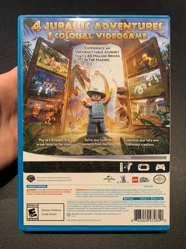 Lego Jurassic World Nintendo Wii U (Usado)