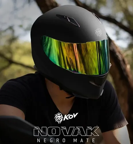 Casco Kov Novak Negro Mate Pulsar R6r R3 Dominar R1 Fz R15