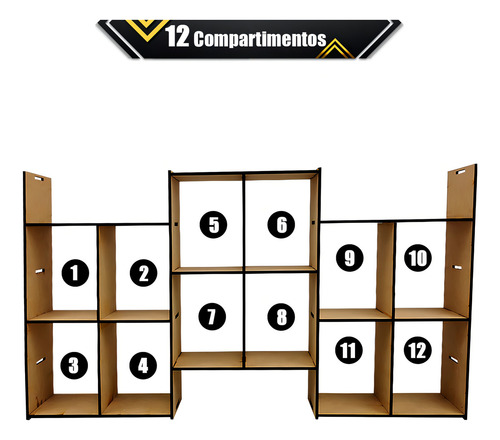 Display modular para coletor de MDF multiuso Funko Pop