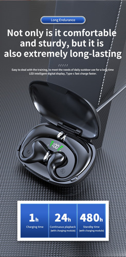 Auricular Inalámbrico Jr02 Sport Comfortable Touch Negro