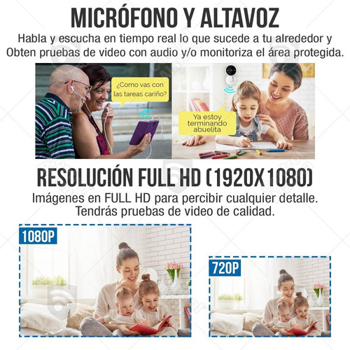 Imagen 6 de 10 de Camara Wifi Ip Nube Gratis Full Hd Seguridad Vigilancia App