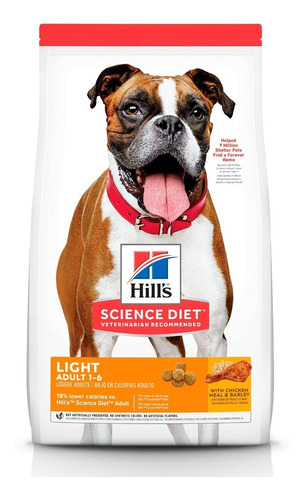 Hill's Alimento Perro Adulto Light, Seco 13.6 Kg