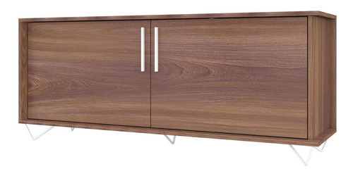 Mueble de Tv Rack 60 pulgadas, Mesa para TV 2 Puertas, Madera MDF con acabado natural