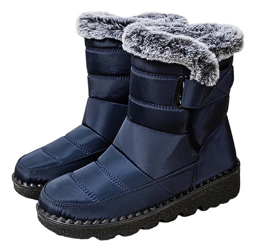 Nuevas Botas De Nieve Impermeables De Felpa De Piel Sintétic