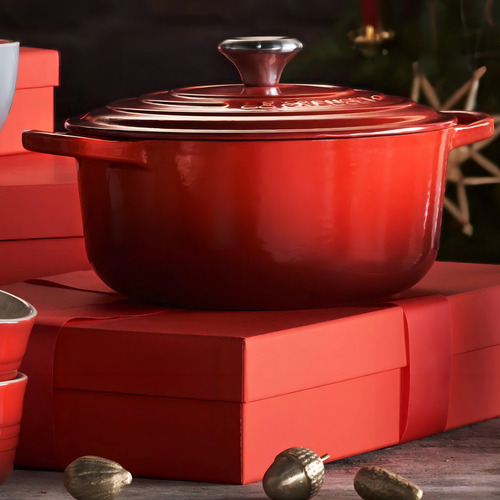 Panela Redonda 26cm 5,3l Signature Vermelha Le Creuset Cor Vermelho