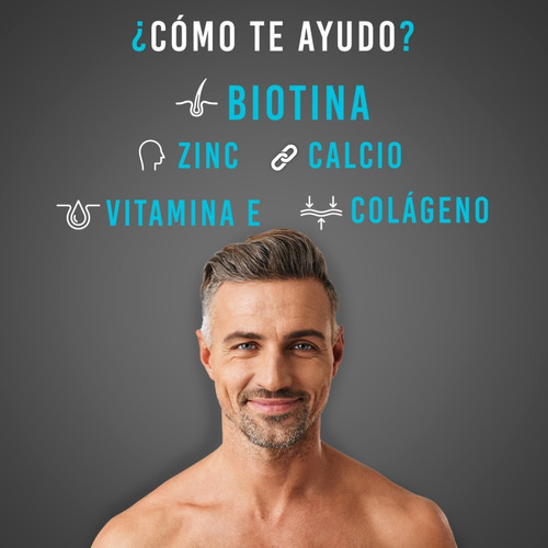 Imagen 4 de 4 de Lifeed Men Hair Biotina Colágeno Vitamina E Zinc Vitamina A Sabor N/a