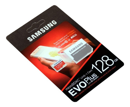 Memoria Micro Sd Samsung Evo Plus 128 Gb 100mb/s Clase 10 4k