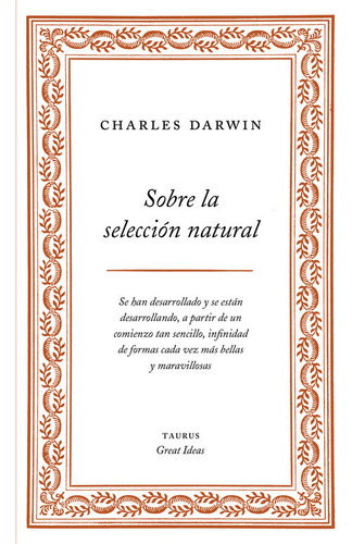 Sobre La Seleccion Natural - Darwin,charles