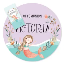Comprar Kit Imprimible Sirenas Acuarela Lila Mint Tukit