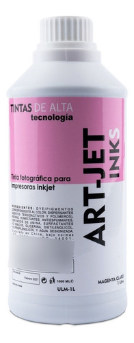 Tinta P/ Epson L380 L395 L455 L475 Artjet Comercial 1 Litro