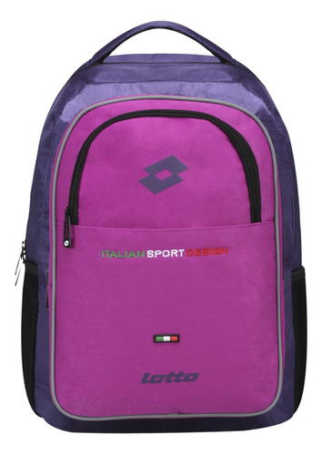 Mochila Lotto Krypto Color Morado Diseño de la tela Liso