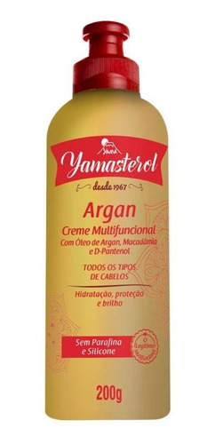 Creme Multifuncional Óleo Argan D-pantenol Yamasterol 200g
