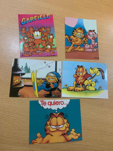 Lote De 5 Stickers Retro Garfield  Grandes 