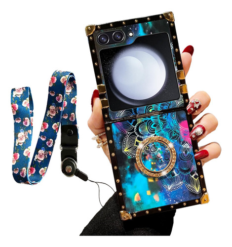 Funda Para Samsung Galaxy Z Flip5 Con Cordon - Flower