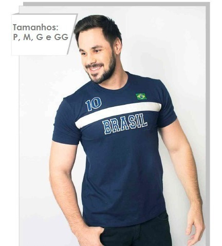 Camisa Camiseta Brasil 10 Bordada Unisex Excelente Qualidade