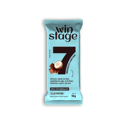 Kit 2x: Barra De Proteína Coco Com Chocolate Winstage 54g