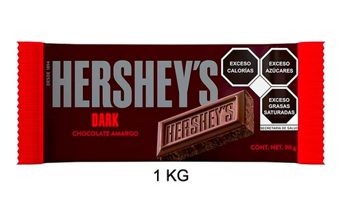 1 Kilo De Hershey's Dark Barra Chocolate Amargo