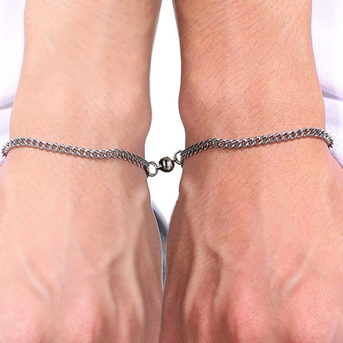 Imagen 1 de 3 de Pulseras Para Parejas Con Imán, Bola Magnética, Enamorados