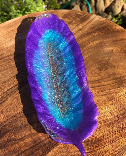 Molde De Bandeja De Resina De Plumas Moldes De Silicona