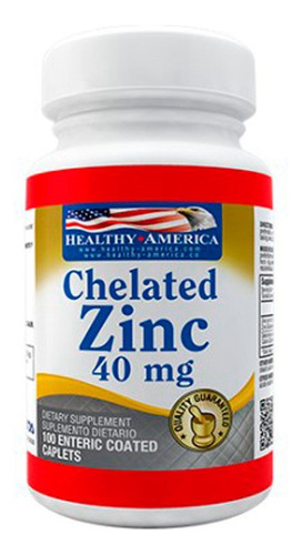 Chelated Zinc 40 Mg X 100 Cap - Healthy America