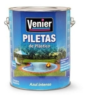 Pintura Para Piletas De Plastico X 4 Litros Venier + Rodillo De Regalo