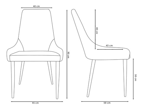 Silla De Comedor Laos ( Set X2 Unidades )