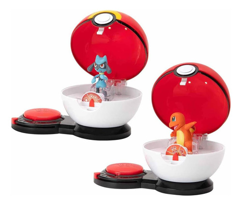Figuras De Acción Pokémon Charmander Y Riolu 2 Pokebolas