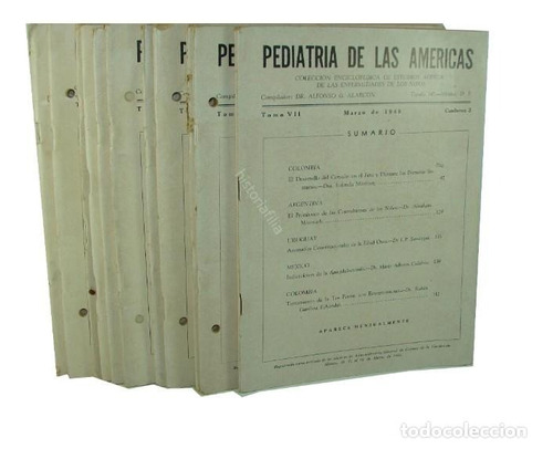Revista Antigua Pediatria De Las Americas 1949 11 Numeros