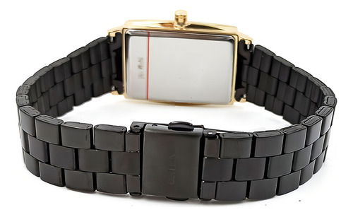 Reloj Orient Ltss1018 G1px para mujer, cuadrado dorado y negro