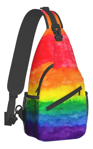 Bolsa Pecho Estampado Lgbt Mochila Cruzada Para Viaje