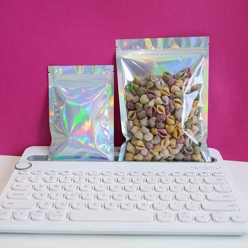 300 Bolsas Holográficas Tornasol Pequeñas A Prueba De Olores