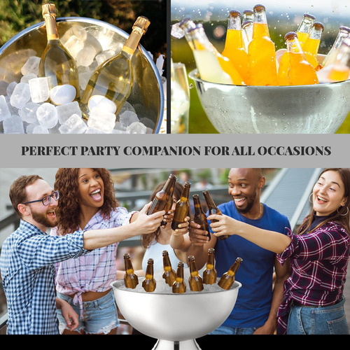 Glotime Cubo De Hielo Prémium Para Fiestas, Tina De Bebidas