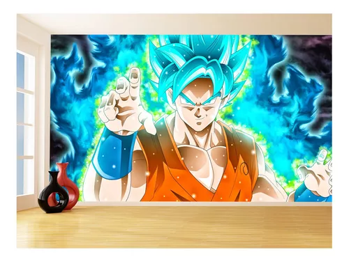 Autocolante de parede 3D Super Goku Saiyan