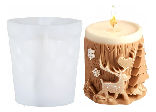 Molde De Silicona Para Velas De Aromaterapia Navideñas