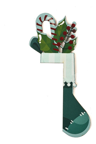 Calcetín Navideño For Decoración De Marco De Puerta, Diseño