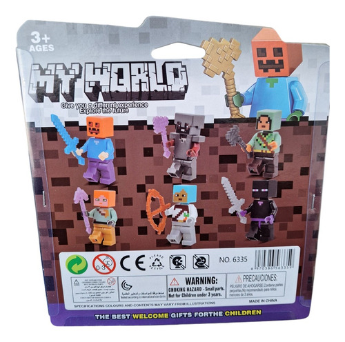 Minecraft Set X 6 Muñecos