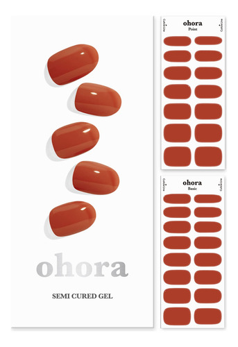 Ohora - Tiras De Uas De Gel Semicuradas (n Arce Crema) Que F