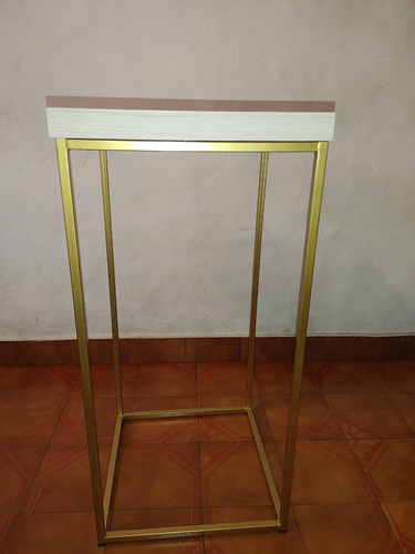 Mesas Auxiliar P/candy Bar Melamina C/regrueso 36mm Y Hierro