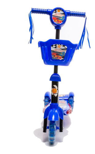 Patinete Desenho De Carrinho Suporta Até 35kg E Capacete