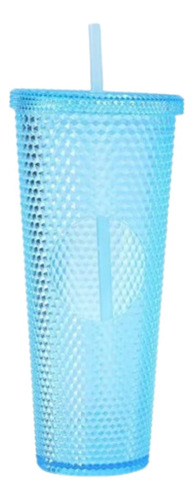 Vasos Texturizado Plástico Acrílico Chico 450 Ml Mm-6700 Color Celeste