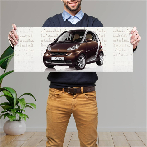 Cuadro 30x80cm Auto 2008 Smart Fortwo Edit 10th 50