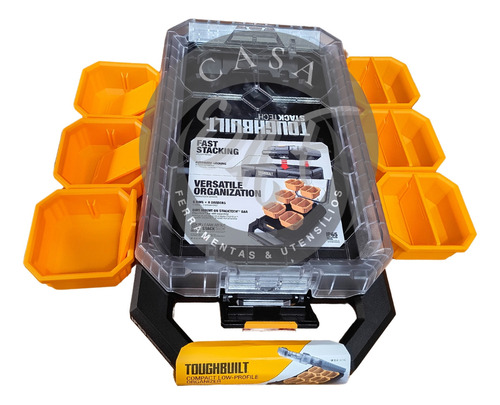 Caja organizadora compacta de bajo perfil Stacktech Toughbuilt