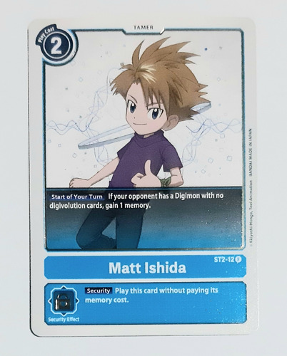 Carta Digimon Tamer Matt Ishida St2 12 R Digimon Tcg  