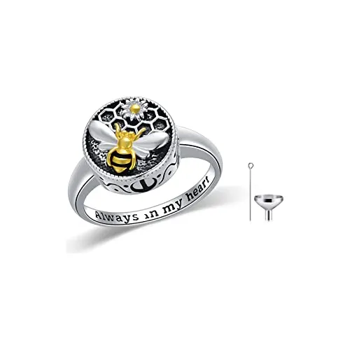 Anillos De Urna De Plata De Ley Joyer a Para Cenizas De Ser